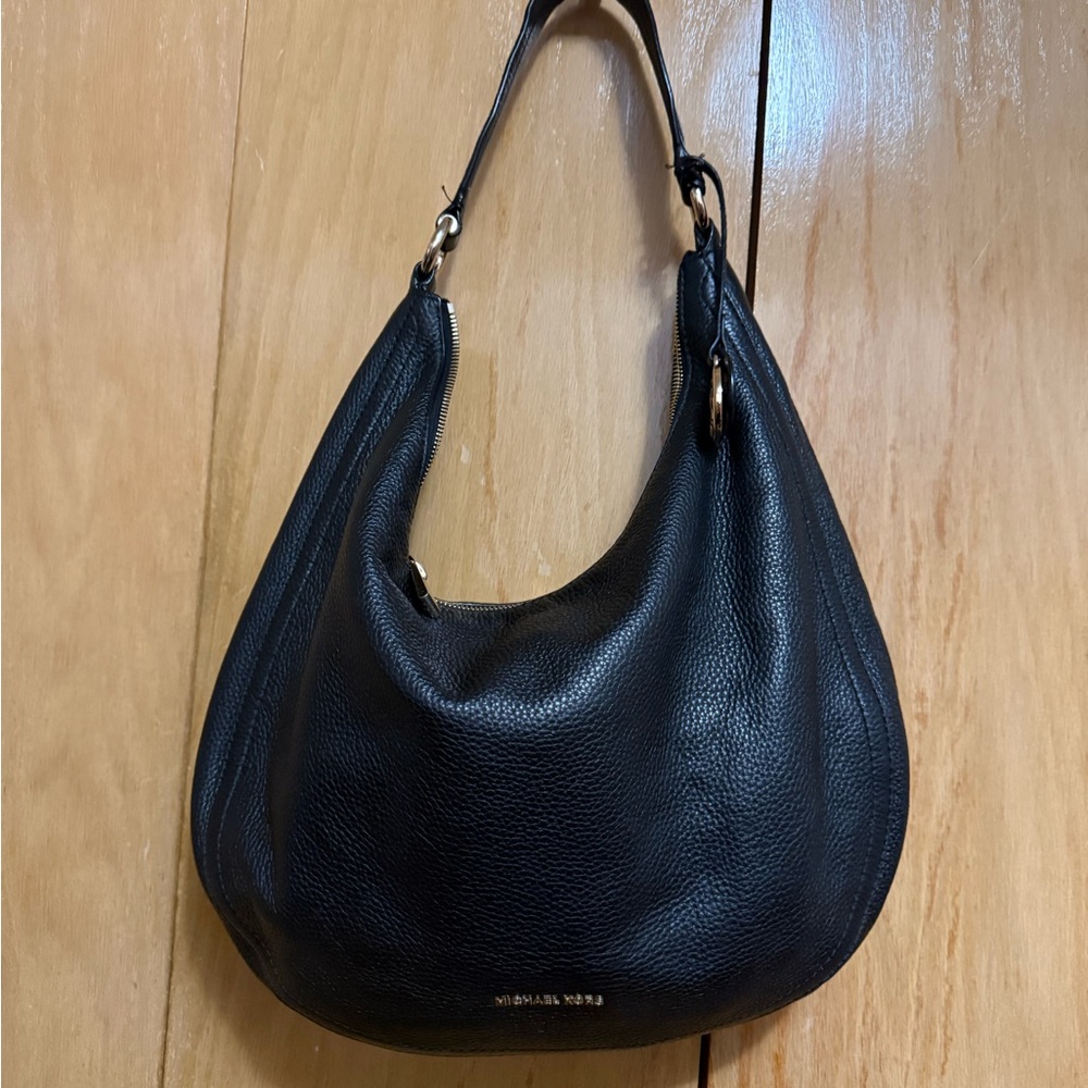 Michael Kors Black Leather Hobo Bag
